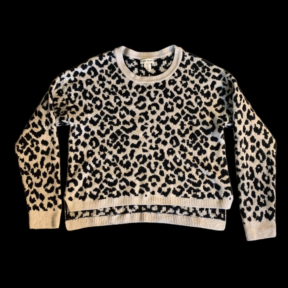 Yet Again Cozy Leopard sweater